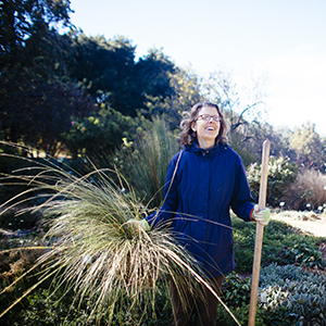 Person gardening.