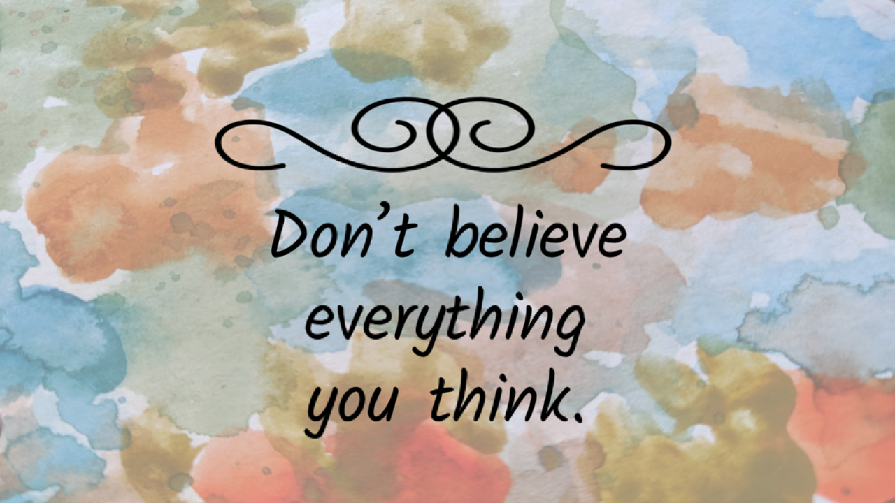 Don't believe everything you think picture