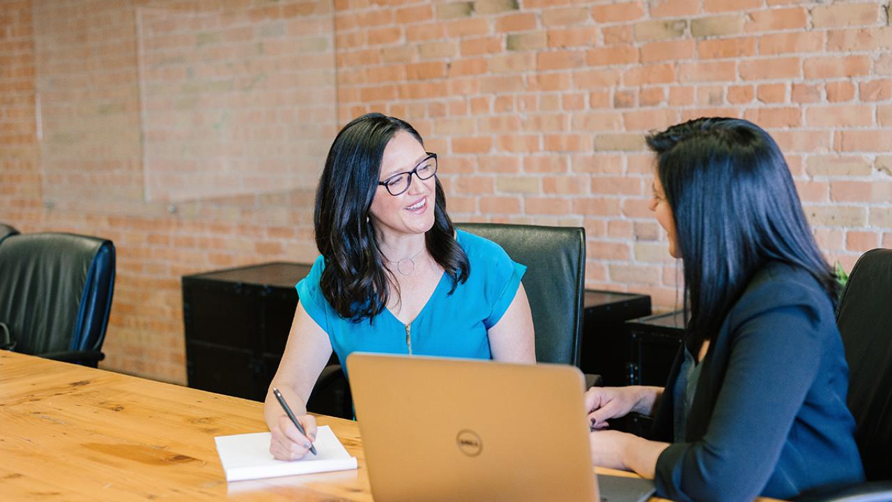 People in a meeting.